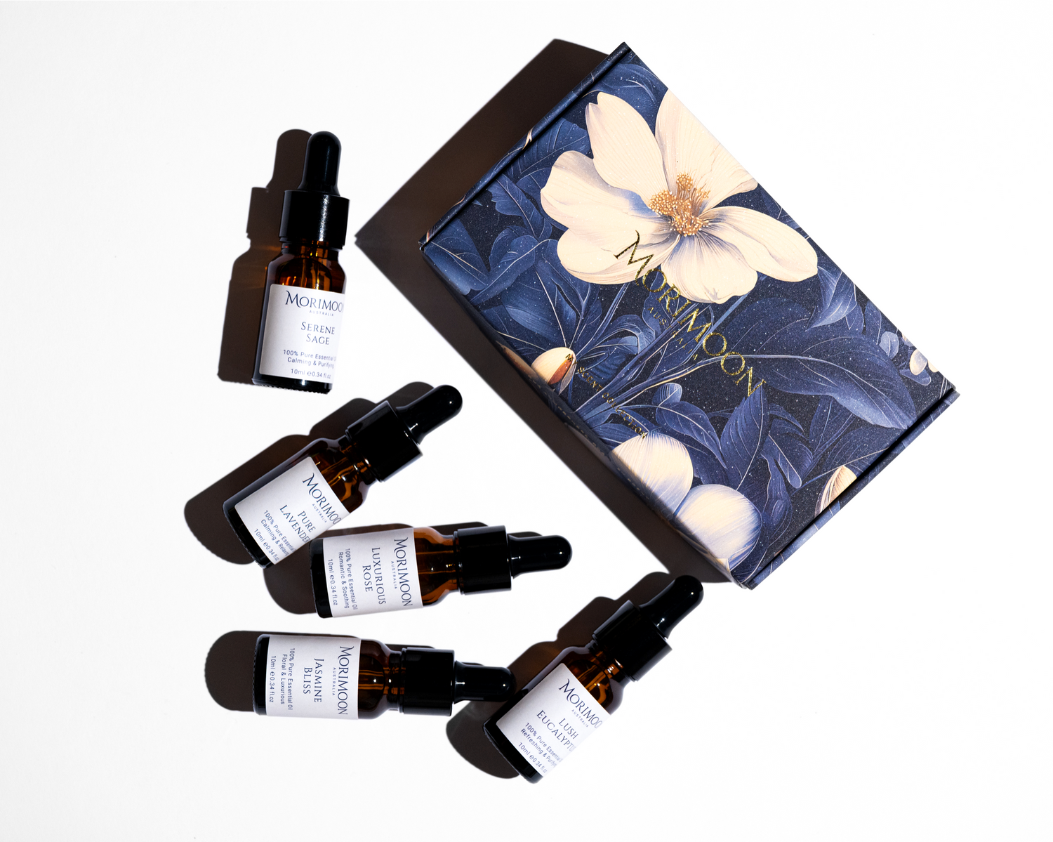 Morimoon My Scent Collection gift box with selected fragrance oils