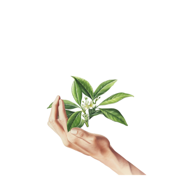 Fragrance note illustration hand-drawn rose flower