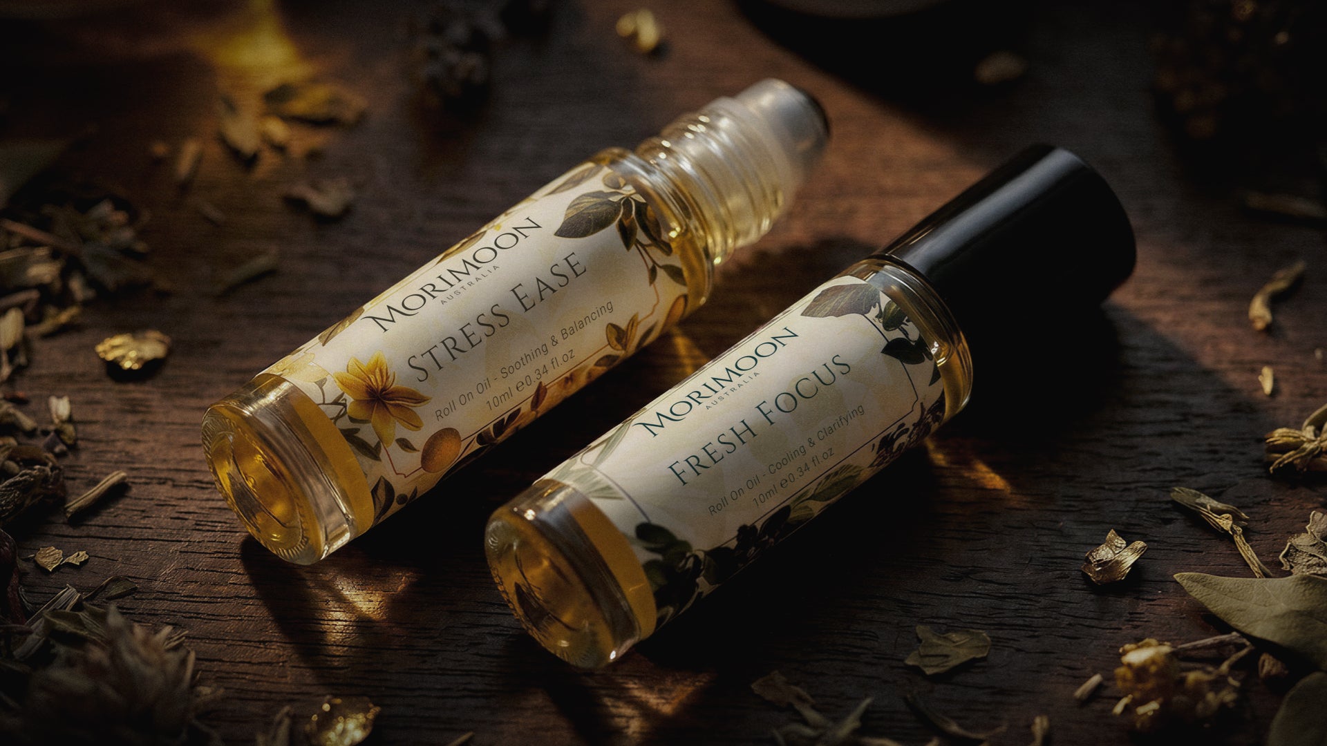 Aromatherapy roll ons for focus, calm and everyday reset