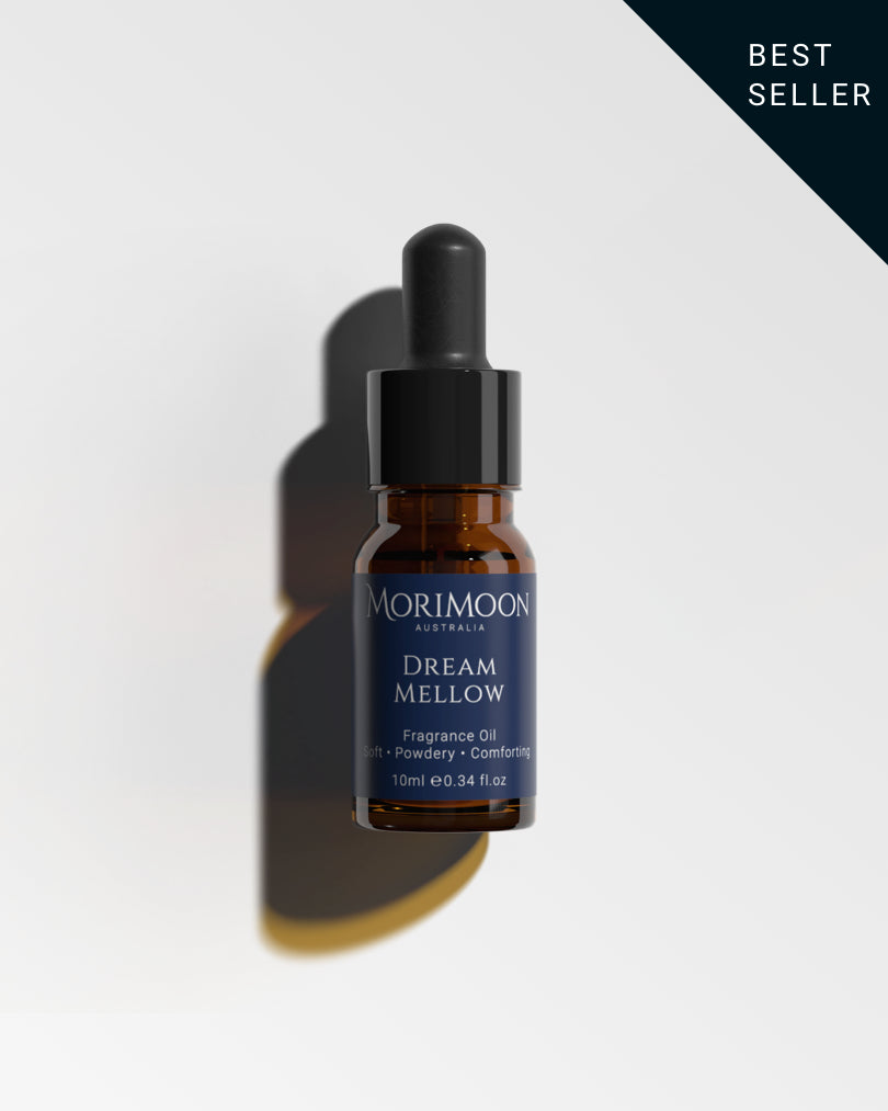 Morimoon Dream Mellow Fragrance Oil bottle with soft powdery scent