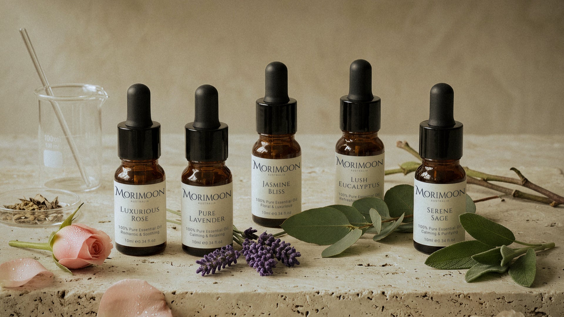 Pure essential oils for calm rituals, aromatherapy and everyday wellbeing